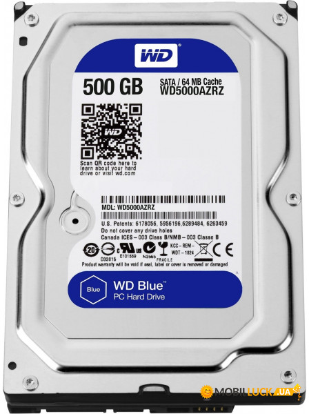   3.5 500GB Western Digital Blue 5400rpm 64B SATAIII (WD5000AZRZ)