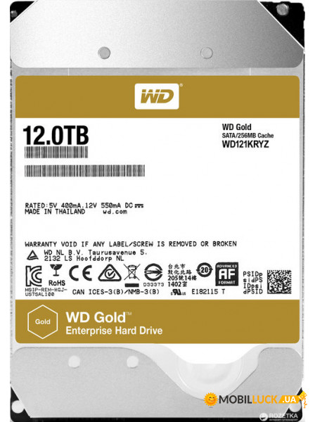   Western Digital Gold 12TB WD121KRYZ