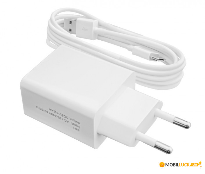    LogicPower 1USB 2.4A -013 White (LP9625) + cable Type-C
