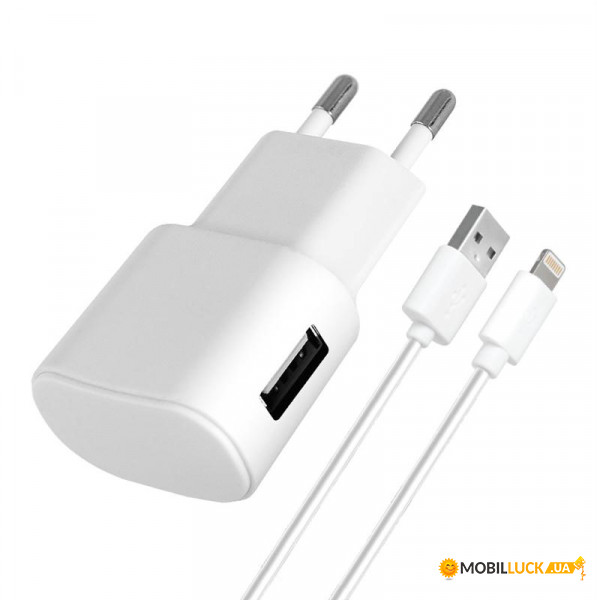    Florence 1USB 1A White FW-1U010W-L + cable Lightning