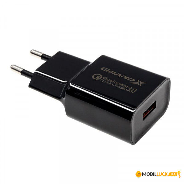    Grand-X Charge Q3.0 Black (CH-350TC) + cable Type-C