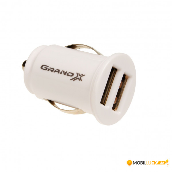    Grand-X 2USB 2.1A White (CH02WC) + cable MicroUSB