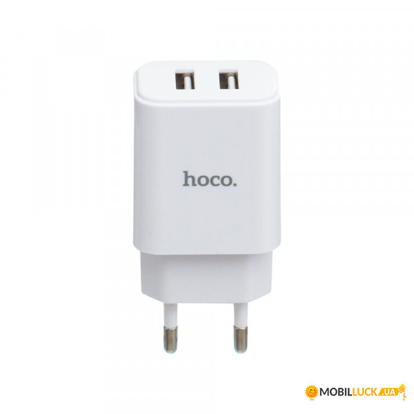    2USB Hoco C62A cable Lightning 2.1A White