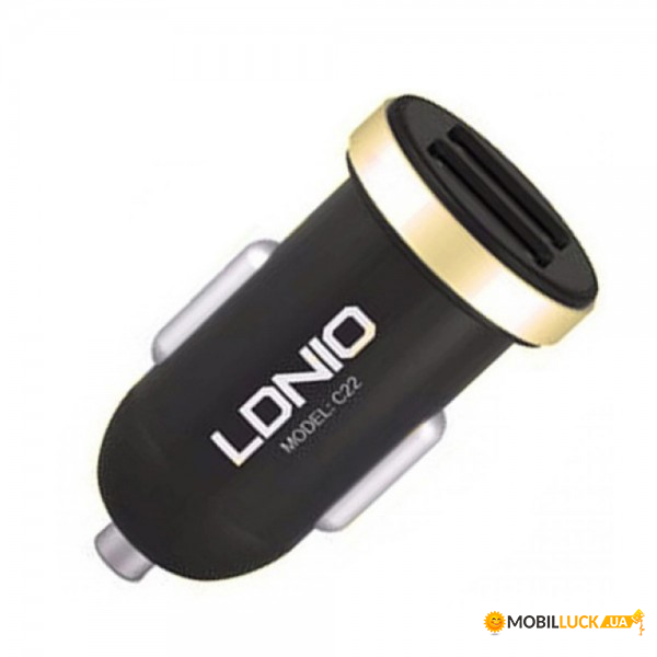   LDNIO DL-C22 + Lightninig  2 USB 2.1A Black (BS-000057142)