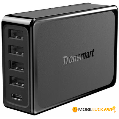   Tronsmart U5P 60W USB PD Desktop Charger with VoltiQ Black (232389)