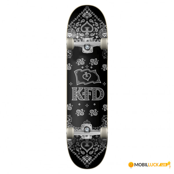  KFD Bandana Complete Skateboard 8 - Black (FRD.037573)