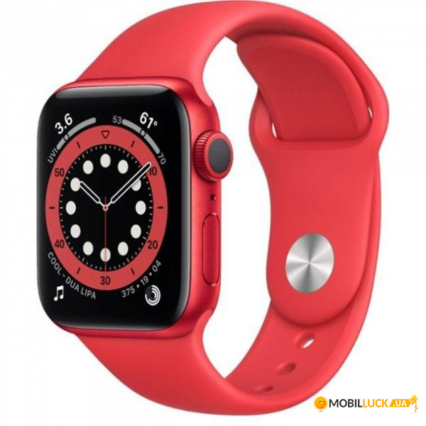 - Apple Watch Series 6 GPS 40mm Product (RED) Aluminum Case with Product (RED) Sport Band (M00A3)