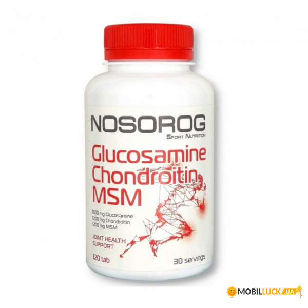      Nosorog Nutrition Glucosamine Chondroitin MSM 120  (100-96-3222388-20)