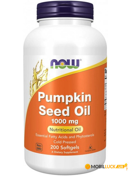   NOW Pumpkin Seed Oil 1000 mg  200  (4384303513)