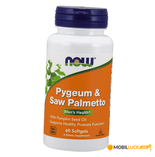   NOW Pygeum  Saw Palmetto Softgels 60  (4384301415)