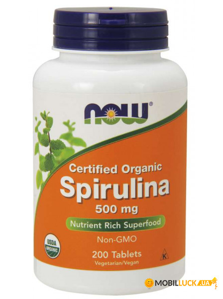   NOW Spirulina 500 mg Tablets 200  (4384301974)