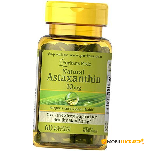   Puritans Pride Natural Astaxanthin 10 mg 60  (4384301429)