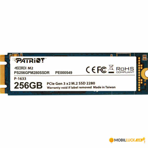  SSD Patriot M.2 2280 256GB PS256GPM280SSDR (WY36dnd-256974)