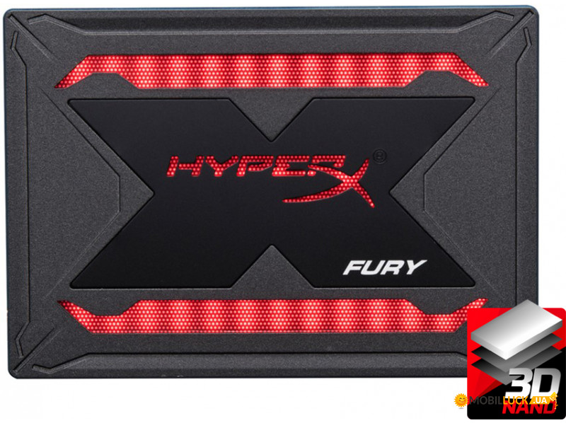  SSD 480GB Kingston HyperX Fury RGB 2.5 SATAIII 3D TLC (SHFR200/480G)