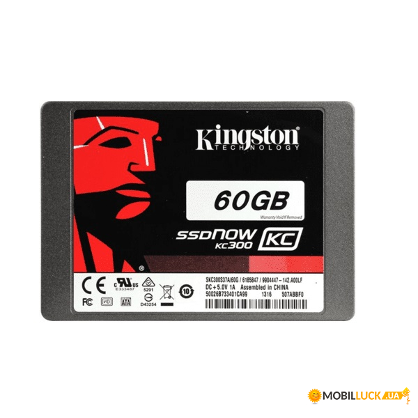  SSD  60GB Kingston SSDNow KC300 2.5 SATAIII MLC (SKC300S37A/60G) Refurbished
