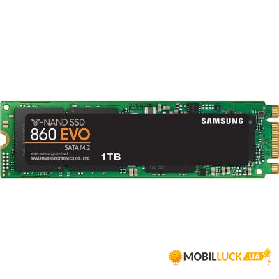  SSD Samsung M.2 860 EVO 1TB SATA V-NAND 3bit MLC (MZ-N6E1T0BW)