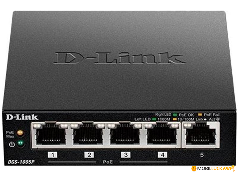  D-Link DGS-1005P (4xPoE, 1xUplink)