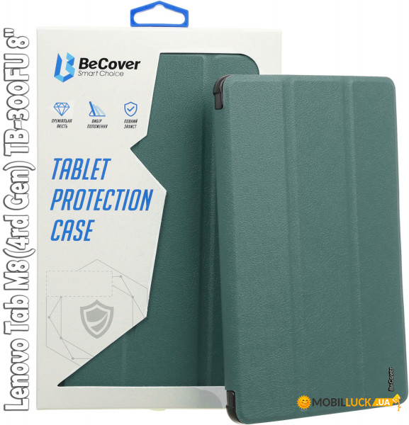 - BeCover Smart Case Lenovo Tab M8(4rd Gen) TB-300FU 8 Dark Green (709211)