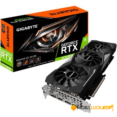 Gigabyte GeForce RTX2070 Super 8192Mb Gaming OC (GV-N207SGaming OC-8GD)