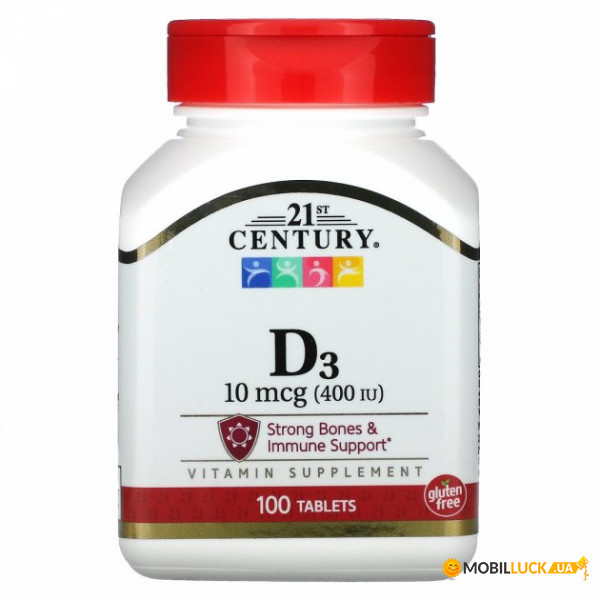 3 21st Century Vitamin D3 400  100 