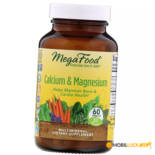  Mega Food Calcium & Magnesium      60 (36343037)