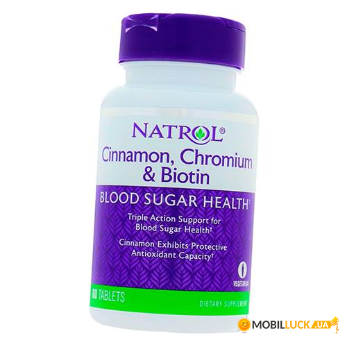  Natrol Cinnamon, Chromium & Biotin 60 (36358017)