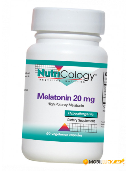  Nutricology Melatonin 20 60  (72373002)