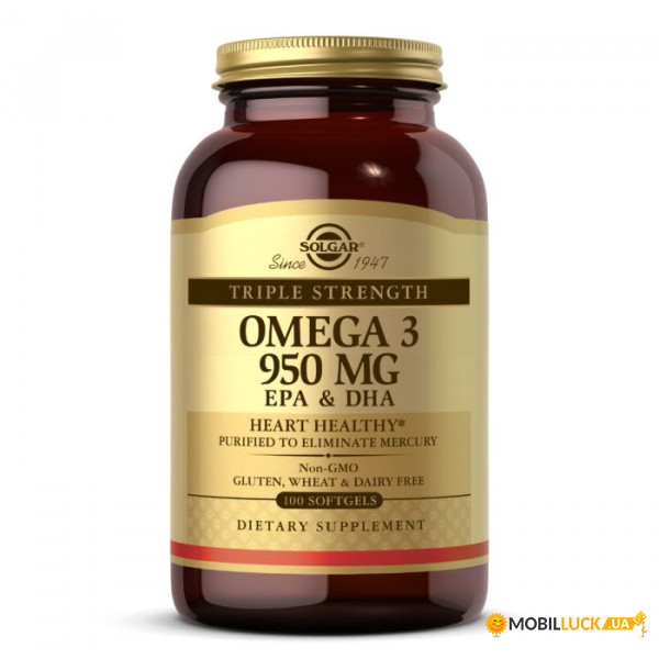  Solgar Triple Strength Omega-3 950 mg 100  