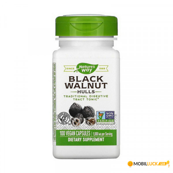  Natures Way Black Walnut Hulls 100 veg caps