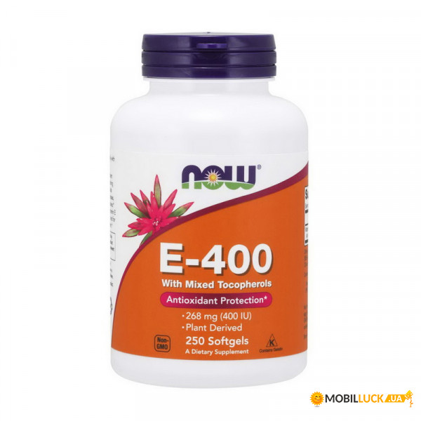  Now Foods E-400 with mixed Tocopheryl 250 softgels