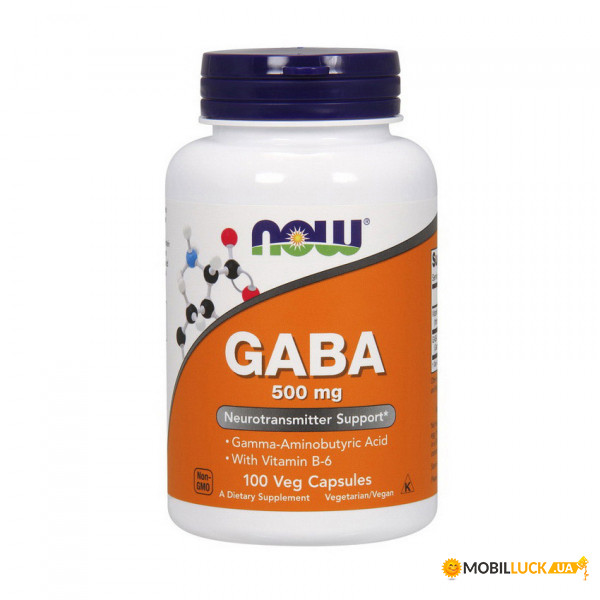  NOW GABA 500 mg 100 caps