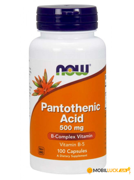  NOW Pantothenic Acid 500 mg Capsules 100  (4384301945)