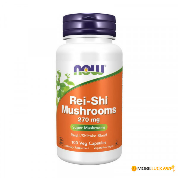 NOW Rei-Shi Mushroom 270 mg 100 veg caps