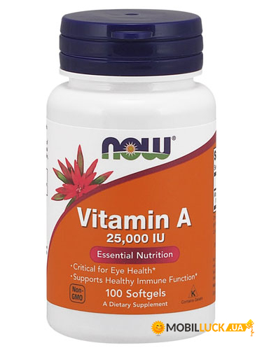  NOW Vitamin A 25000 IU 100   