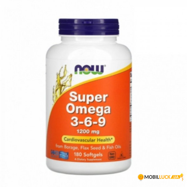   3-6-9 Now Foods (Omega 3-6-9) 1200  180  (NOW-01841)
