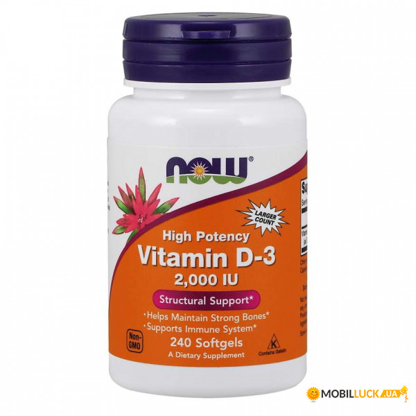    Now Foods Vitamin D-3 2000 IU 240  