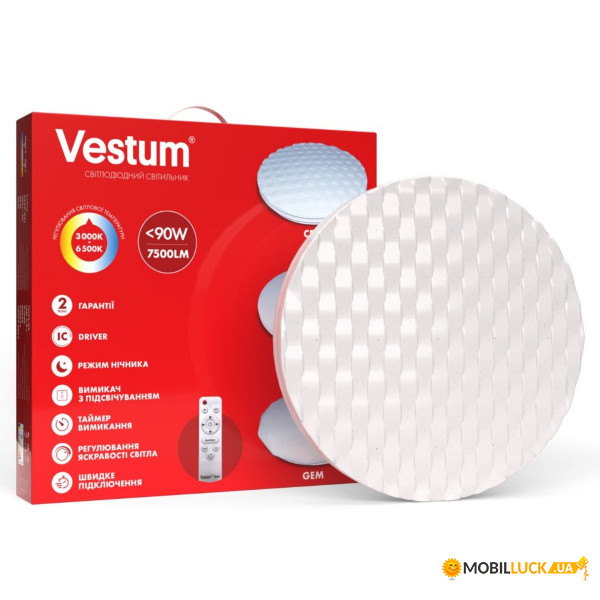 Vestum SMART CELL 90W 480*70 3000K-6500, 7500Lm  /