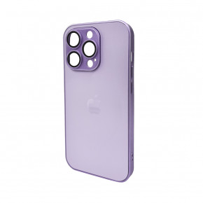   AG Glass Matt Frame Color Logo Apple iPhone 14 Pro Light Purple (AGMattFrameiP14PLPurple)