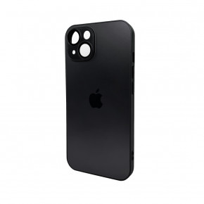   AG Glass Matt Frame Color Logo Apple iPhone 15 Graphite Black (AGMattFrameiP15Black)