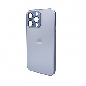   AG Glass Matt Frame Color Logo Apple iPhone 15 Pro Max Sierra Blue (AGMattFrameiP15PMLBlue)