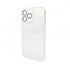   AG Glass Matt Frame Color Logo Apple iPhone 15 Pro Max Pearly White (AGMattFrameiP15PMWhite)