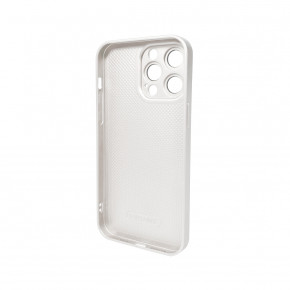   AG Glass Matt Frame Color Logo Apple iPhone 15 Pro Max Pearly White (AGMattFrameiP15PMWhite) 3
