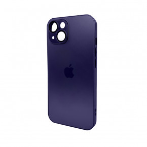   AG Glass Matt Frame Color Logo Apple iPhone 15 Deep Purple (AGMattFrameiP15Purple)