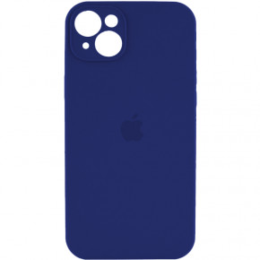   Silicone Full Case AA Camera Protect Apple iPhone 15 Navy Blue (FullAAi15-39)