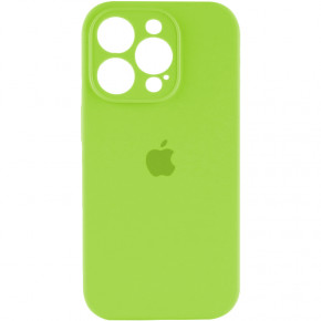   Silicone Full Case AA Camera Protect Apple iPhone 15 Pro Shiny Green (FullAAi15P-24)