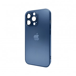   AG Glass Matt Frame Color Logo Apple iPhone 12 Pro Navy Blue (AGMattFrameiP12PBlue)