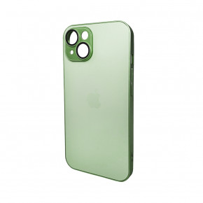   AG Glass Matt Frame Color Logo Apple iPhone 15 Light Green (AGMattFrameiP15LGreen)