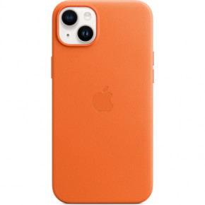  Apple iPhone 14 Plus Leather Case with MagSafe - Orange,Model A2907 (MPPF3ZE/A)