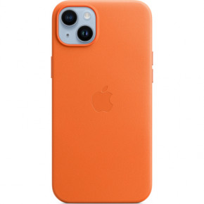  Apple iPhone 14 Plus Leather Case with MagSafe - Orange,Model A2907 (MPPF3ZE/A) 3