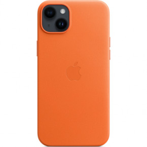  Apple iPhone 14 Plus Leather Case with MagSafe - Orange,Model A2907 (MPPF3ZE/A) 5